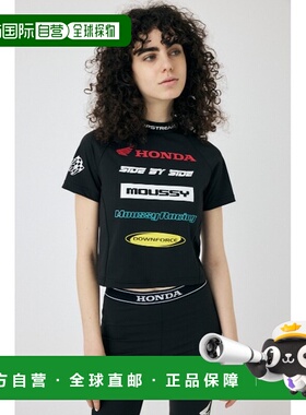 1h可退 日本直邮MOUSSY 女士HONDA RACING TINY赛车T恤  010ISL01