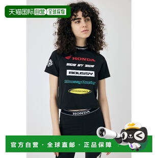 1h可退 日本直邮MOUSSY 女士HONDA RACING TINY赛车T恤  010ISL01