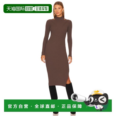 自营 Heartloom Miller Bodycon Midi连衣裙女式树皮粘胶高领JDM7