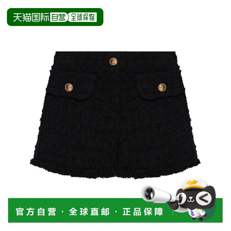 自营Versace Women's Heritage Tweed Mini Shorts - black 美国