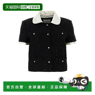 1h可退 香港直邮Miu Miu 缪缪 女士 短袖纽扣开衫 MH1902SOOO135O