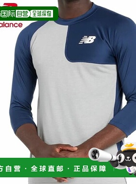 日本直邮New Balance 男士不对称棒球长袖上衣 (MT41714L-NNY) 适