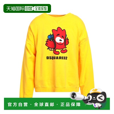 香港直邮Dsquared2 二次方 女士 运动衫 yellow黄色 舒适时尚卫衣