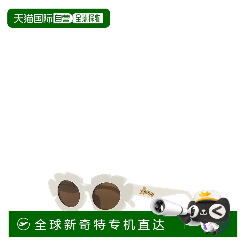 1h可退 香港直邮LOEWE 女士太阳镜 LW40088U4721E SS2025 白色 徽