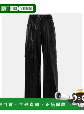 1h可退 香港直邮Simkhai 女士 Sofia 仿皮工装裤 001397 black黑