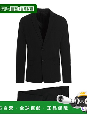 香港直邮PRADA 男士休闲套装 UAS49711QLF0002 AW2024 黑色 V领长