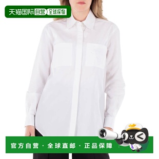 自营Burberry马术骑士Broderie Anglaise衬衫-白色 美国奥莱直发