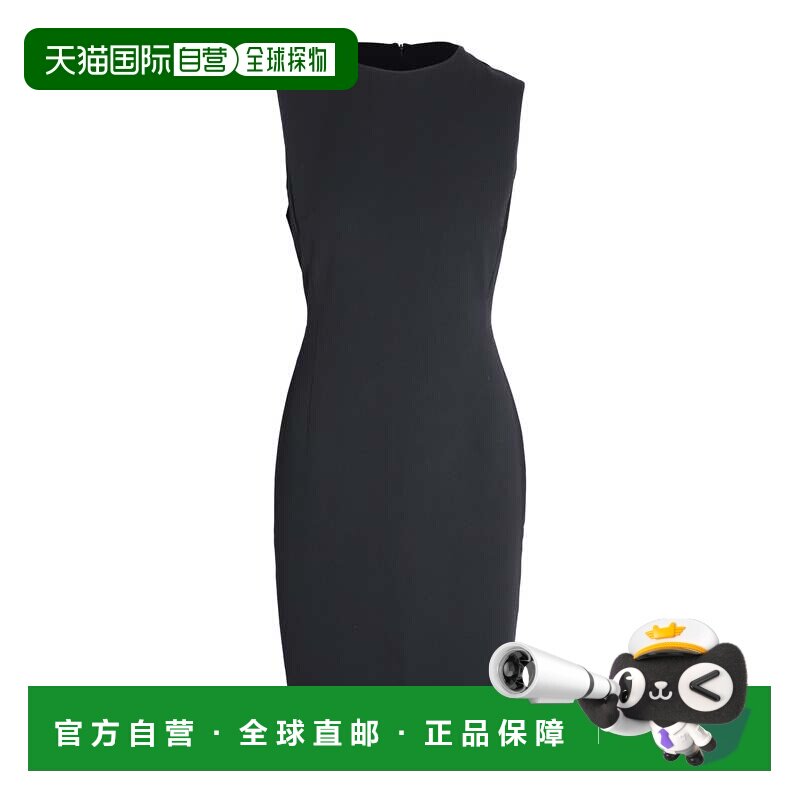 自营Theory Union黑色粘胶纤维黑色针织无袖连衣裙 美国奥莱直发图片