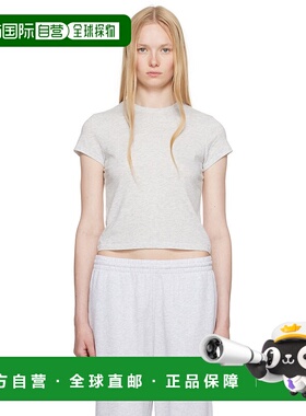 1h可退 香港直邮潮奢 SKIMS 女士 灰色 Relaxed Tees Shrunken T