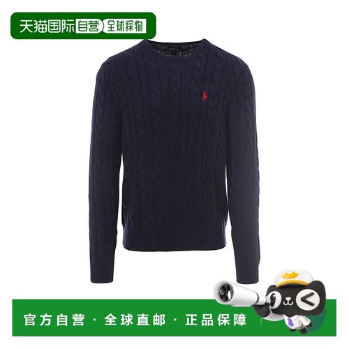 香港直邮Polo Ralph Lauren Polo 拉夫 劳伦 男士 logo粗绞花针织