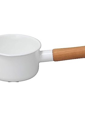 【日本直邮】Nodahoro野田珐琅 搪瓷奶锅12cm 白色 日本制CL-12MW