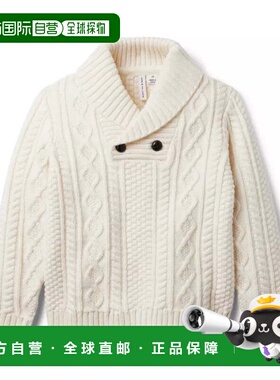 自营janie and jackBoys Janie & Jack Sweater White Knit Shawl