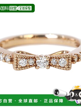 日本直邮(264503) 戒指丝带尾戒 18K 粉金钻石尾戒 18k 18K 戒指