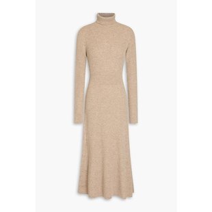 女士修身 美国直邮DEREK CROSBY 优雅梅朗日羊毛中长连衣裙 LAM