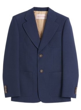 VALENTINO 男士夹克 VCEG959EBD51 CO 蓝色 长袖西装外套