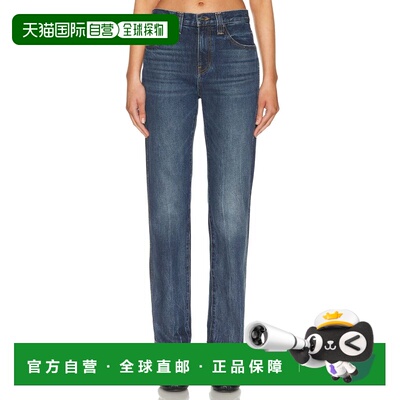 1h可退 香港直邮KHAITE 女士 蓝色 Farley 牛仔裤 1181908直筒裤