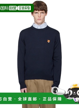 1h可退 香港直邮MAISON KITSUNE 男士 海军蓝 Bold Fox Head Patc