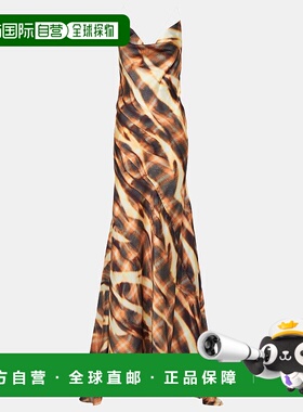 1h可退 香港直邮Y PROJECT 女士 印花礼服 orange橙色 舒适时尚