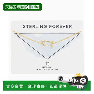 sterling forever精致星座项链 - 金双子座 【美国奥莱】直发