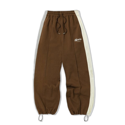 韩国直邮FILLUMINATE 公用运动裤Sports Block Sweat Pants-Brown
