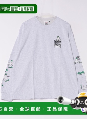 1h可退 日本直邮VISION STREET WEAR 幽灵图案印花长袖T恤 822456