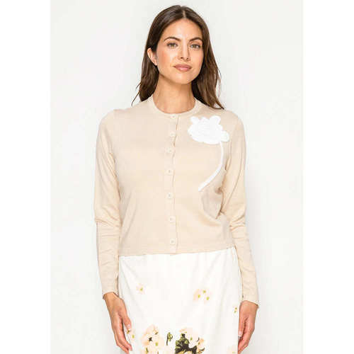 自营yal new yorkSoft everyday knit cardigan with floral deta
