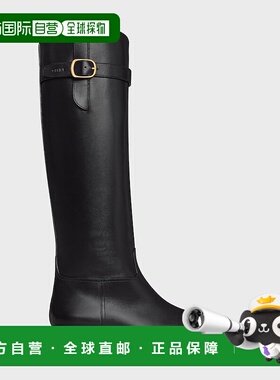 自营1h可退 欧洲直邮CELINE赛琳 Universite小牛皮长筒靴骑士靴