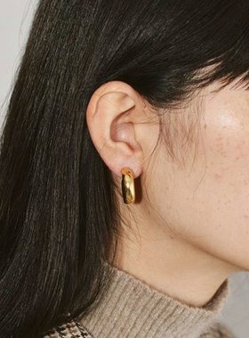 TODAYFUL 2024春夏 Todayful Middle Hoop Pierce银925中圈耳环