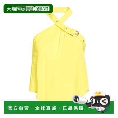 1h可退香港直邮Pinko 品高 女士 上衣 yellow黄色 舒适时尚女装