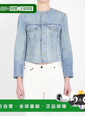 香港直邮CELINE 女士西服 RV0ZV789DGDN7 SS2026 蓝色 长袖牛仔夹
