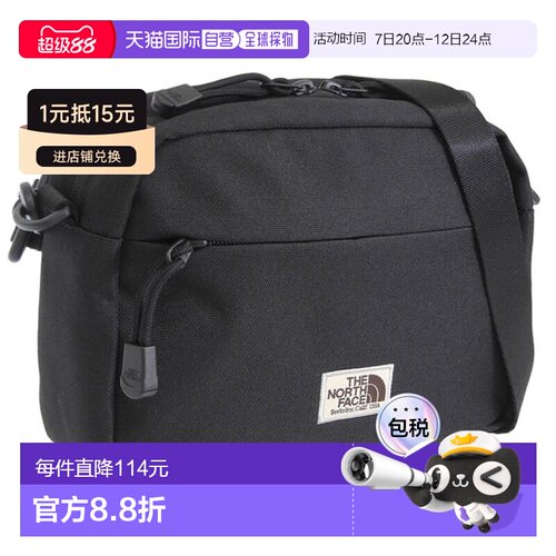 The North Face 标准斜挎包 M 号 (NN2PR50J-BLK) - 男女