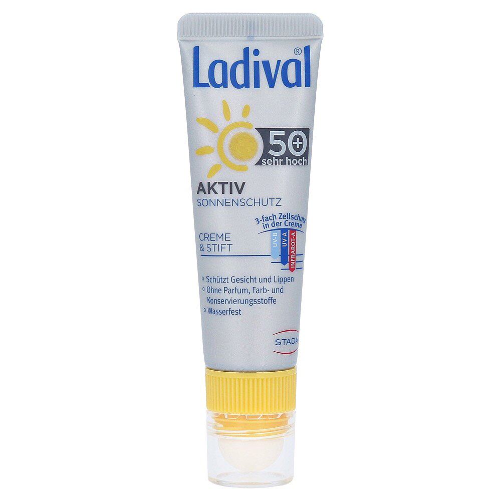 德国Ladival面部唇部二合一50倍防晒滚珠1瓶户外游泳防水