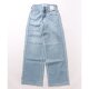 日本直邮SOMETHING女士半宽松高腰牛仔长裤 SKY3556
