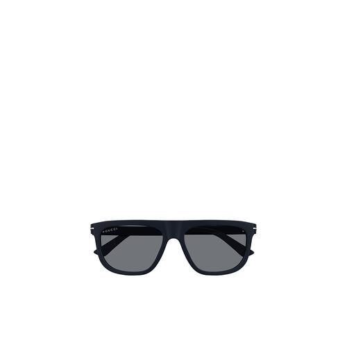 GUCCI 男士眼镜 GG1726S003 AW2024 黑色 几何框太阳镜