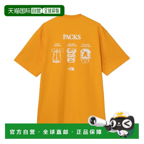 日本直邮北面THE NORTH FACE 套头复古图案印花短袖T恤 男女同款