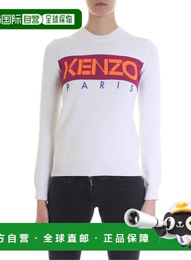 香港直邮KENZO 女士针织毛衣 2T057380801 SS2019 白色 White cre