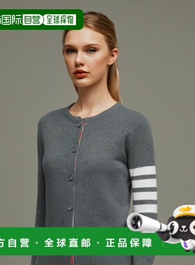 香港直邮THOM BROWNE 女士针织毛衣 FKC002A00011035 CO 灰色开衫