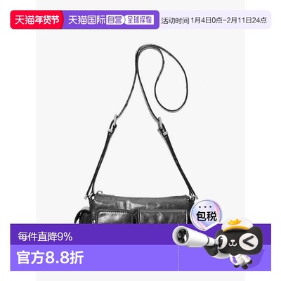 自营michael korsDakota小型皮革单肩包-黑色 美国奥莱直发