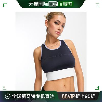 香港直邮潮奢 Armani Exchange 女士 针织短款上衣(海军蓝)