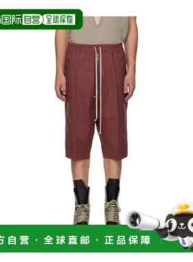 香港直邮RICK OWENS 男士短裤 RU02E1349TE13 AW2025 红色 Concor