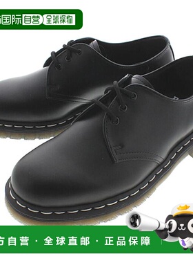 日本直邮Dr.Martens 1461 白色缝线 3 孔鞋 1461 WS 黑色 2475700