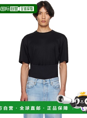 香港直邮Mugler 穆勒 男士 黑色 Boxy Corset T 恤 25F3TS0119601