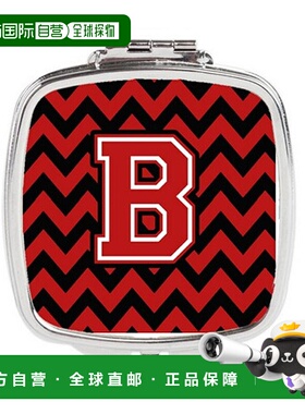 自营 Carolines Treasures CJ1047-BSCM 字母 B 雪佛龙黑色正品