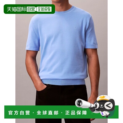 1h可退 香港直邮CALVIN KLEIN 男士T恤 LV04LC333GC32 SS2026 蓝