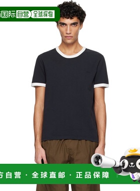 1h可退 香港直邮潮奢 A.P.C. 男士 黑色 Contrast Trim T 恤 COHB