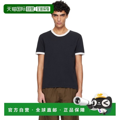 1h可退 香港直邮潮奢 A.P.C. 男士 黑色 Contrast Trim T 恤 COHB