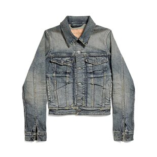 Balenciaga 849899TTW89 褶饰牛仔夹克