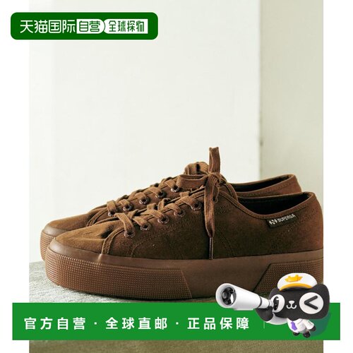 1h可退 日本直邮SUPERGA 女士别注款麂皮风格厚底休闲鞋 15301212