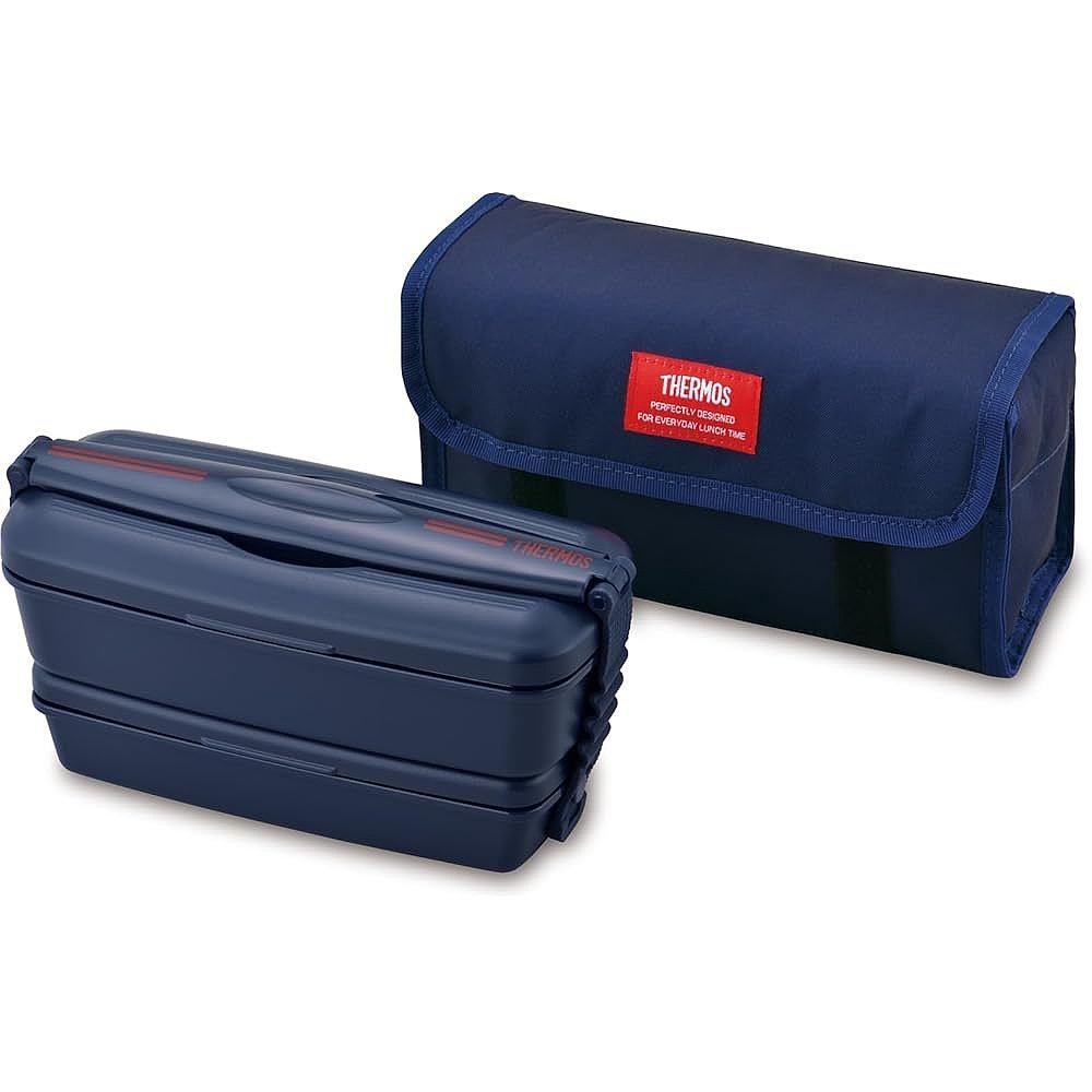 【日本直邮】Thermos膳魔师便当盒2段Fresh900mlDJB-906W深蓝DPNV