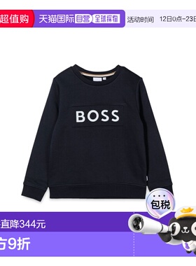 1h可退 香港直邮BOSS 波士 男童 徽标圆领卫衣童装 J25M51K849